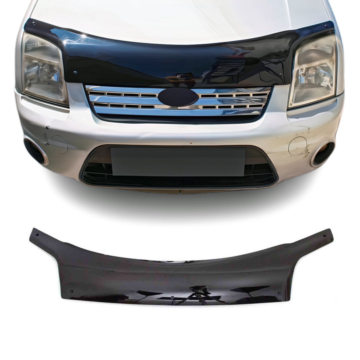Ford Connect Hood Deflector - Omac - 1 Pc - Acrylic Black - '09-'14 Ford Connect Hood Deflector - Omac - 1 Pc - Acrylic Black - '09-'14
